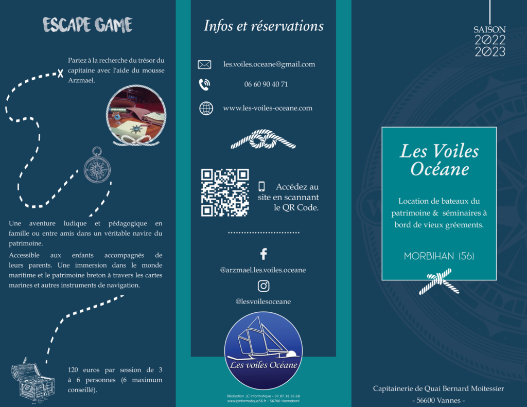 Brochure de présentation, Les Voiles Océane, Vannes