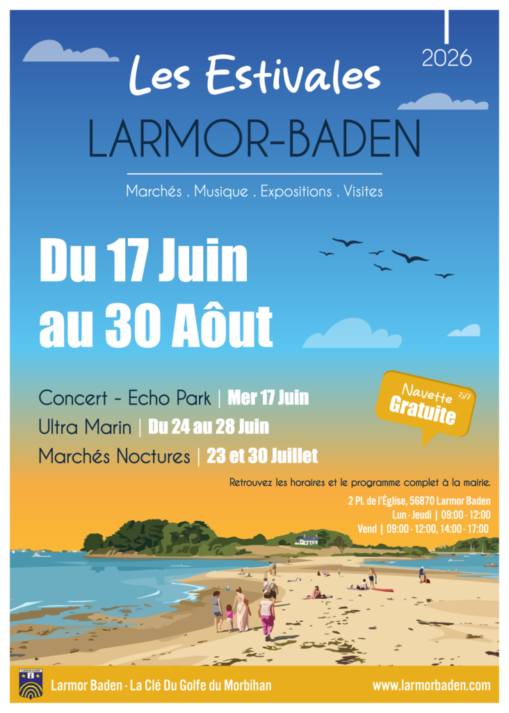 Les Estivales, affiche et flyer n°2, Ville de Larmor-Baden